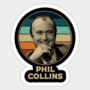 retro phil collins Sticker